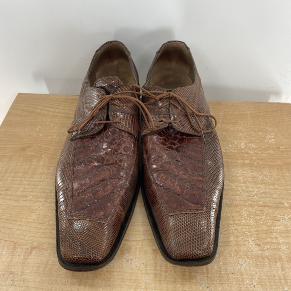DAVID EDEN Genuine Alligator Crocodile & Lizard Brown Shoes -Size 13 main image 4